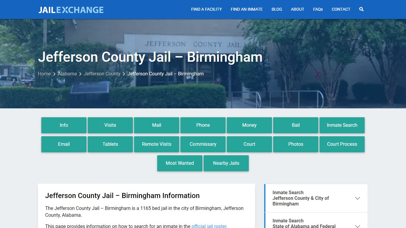 Jefferson County Jail – Birmingham, AL Inmate Search, Information